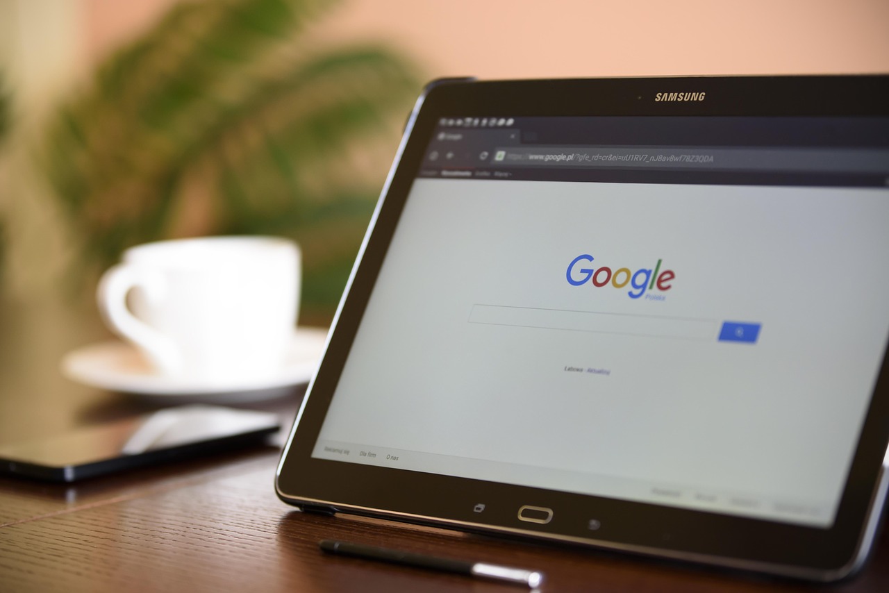 Navigateur web ouvert sur un appareil mobile